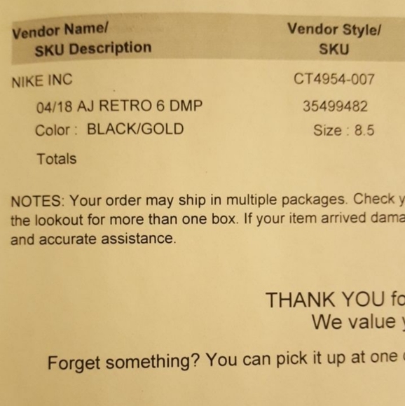 Jordan Retro 6 Dmp with reciept 8.5 & 10.5 - Picture 8 of 10